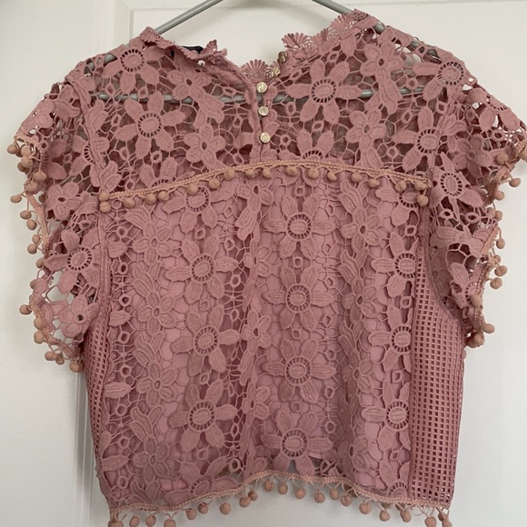 Gorgeous Pink Crop Blouse - Picture 3 of 3